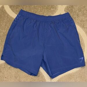 Gym Shorts with Subtle Logo in Royal Blue